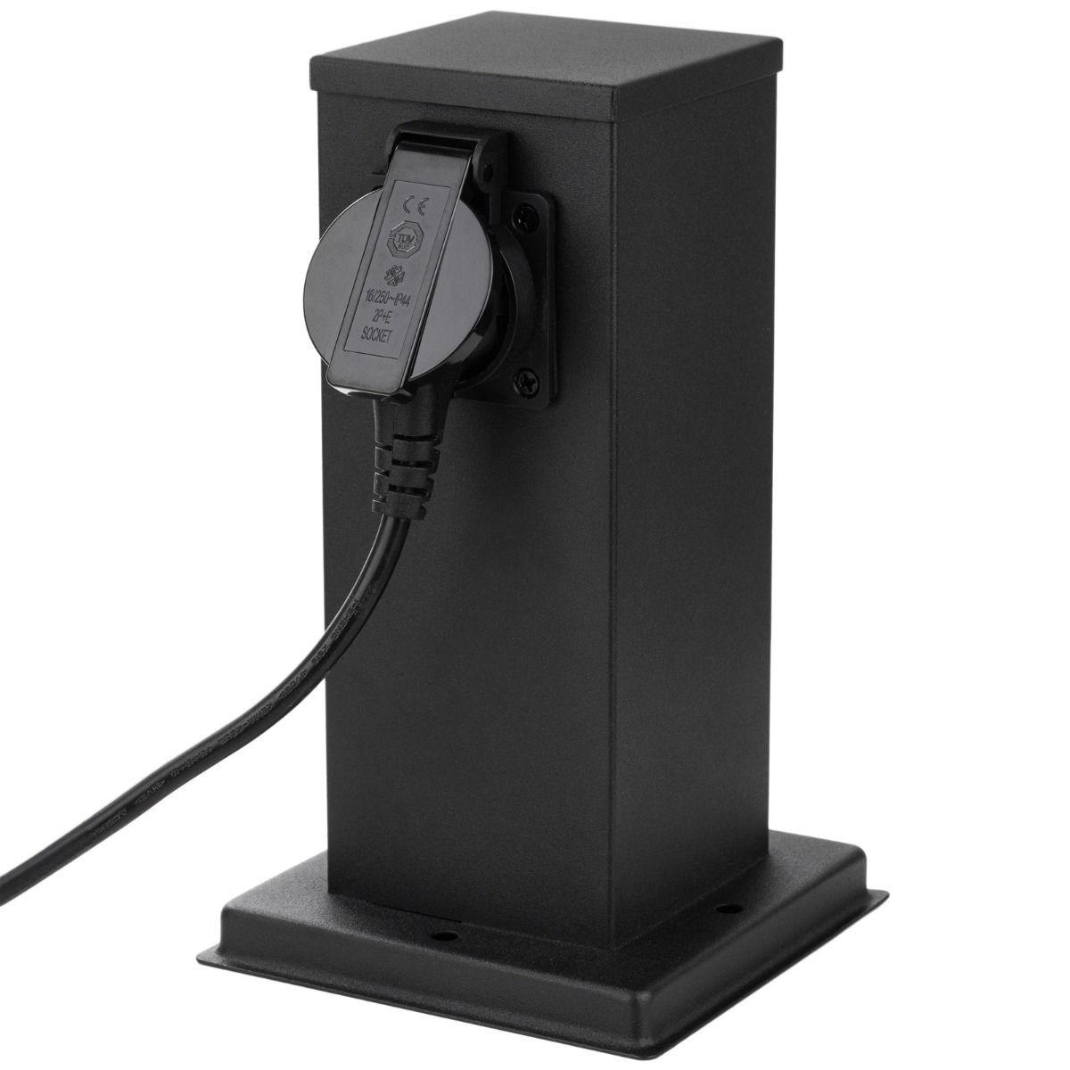 Udendørsstolpe med stikkontakt – Stående – 230V – 22 cm – 2x jordet udendørs stikkontakt