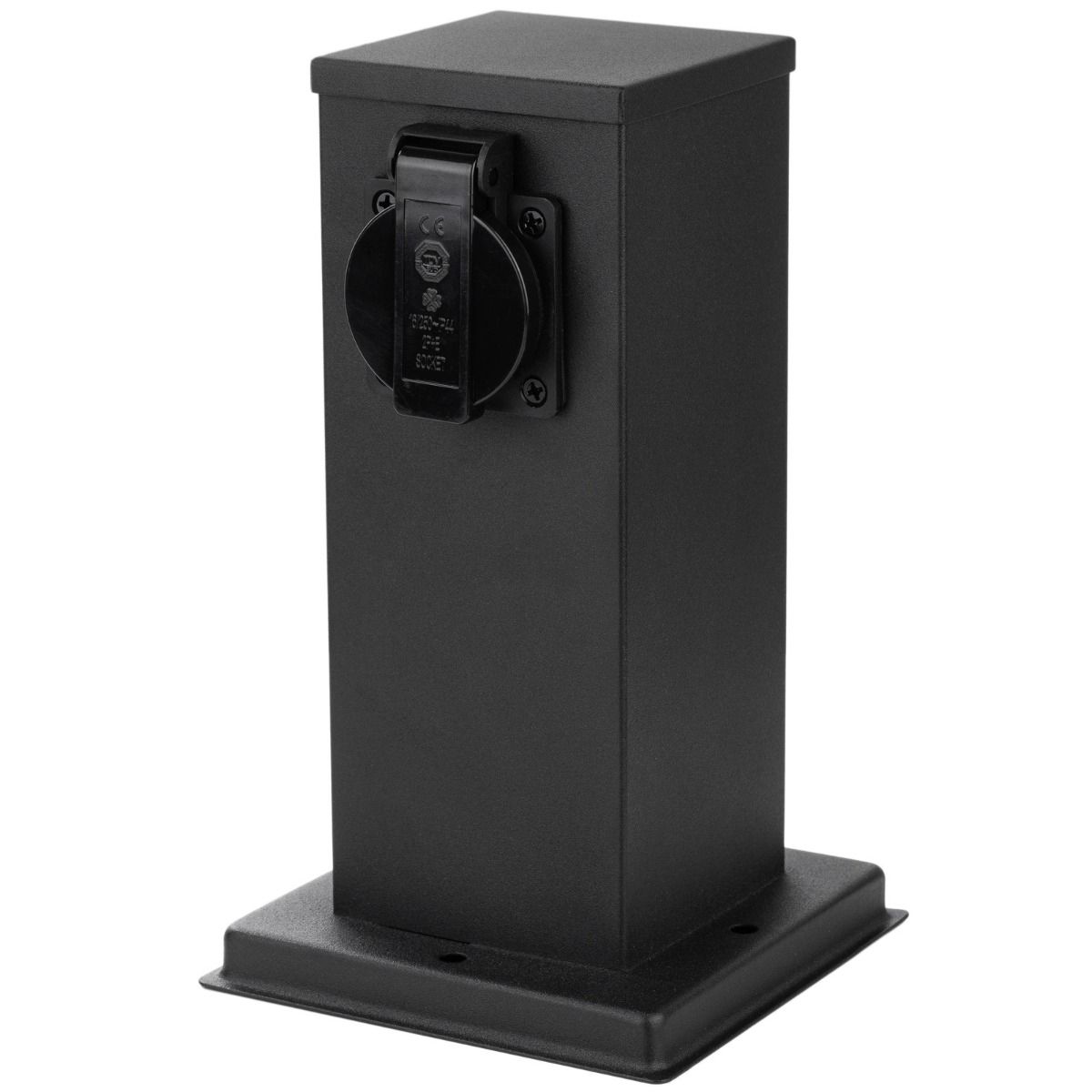 Udendørsstolpe med stikkontakt – Stående – 230V – 22 cm – 2x jordet udendørs stikkontakt