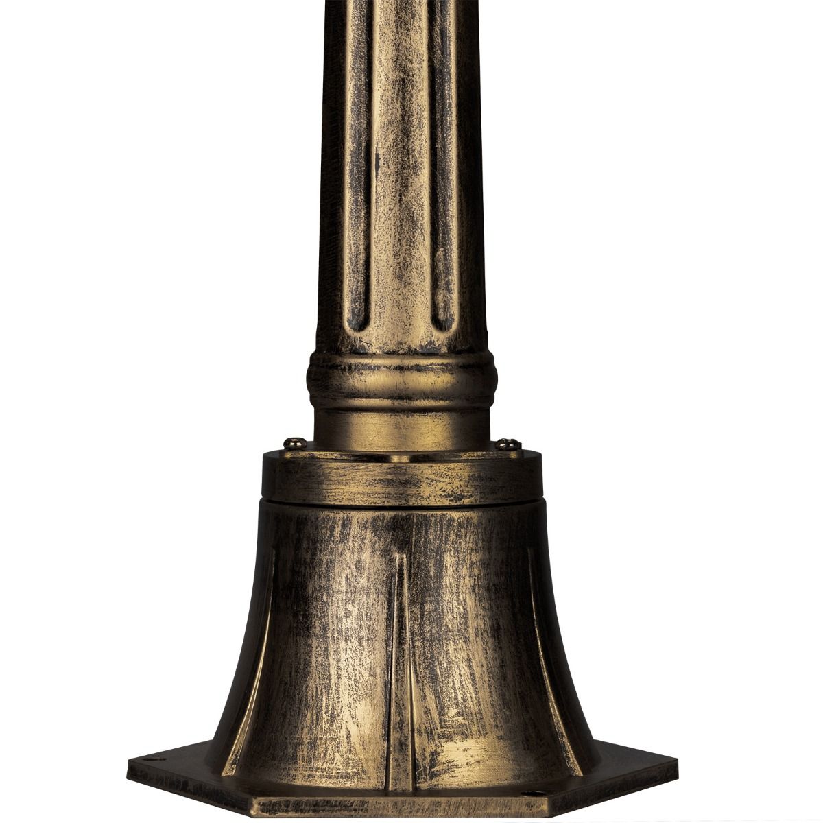 Havelampe – Lav udendørs lanterne på stang – 1 m høj – E27 – Patina