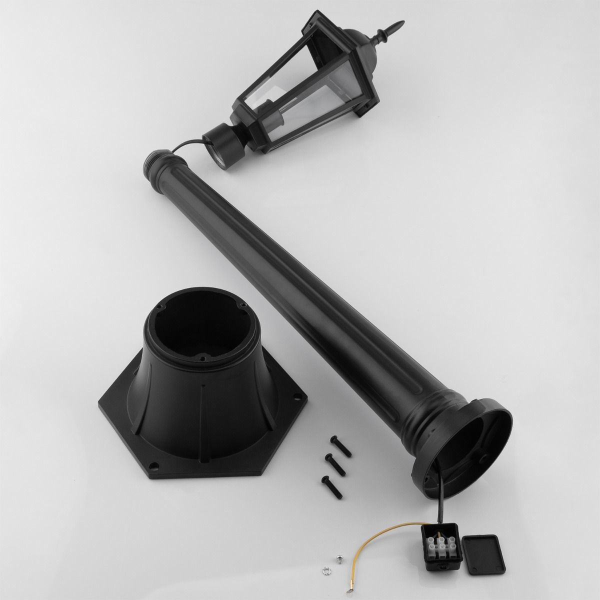 Havelanterne – Udendørslampe på stang – E27 – 1 m høj – sort