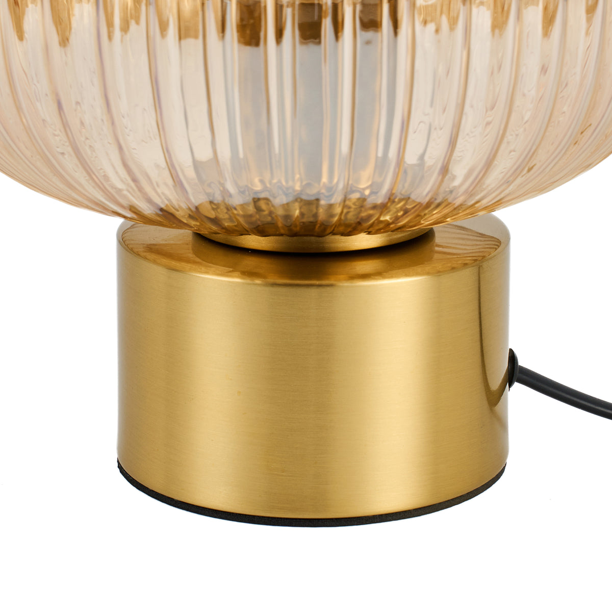 Bordlampe Tess - Sort med røgfarvet glas