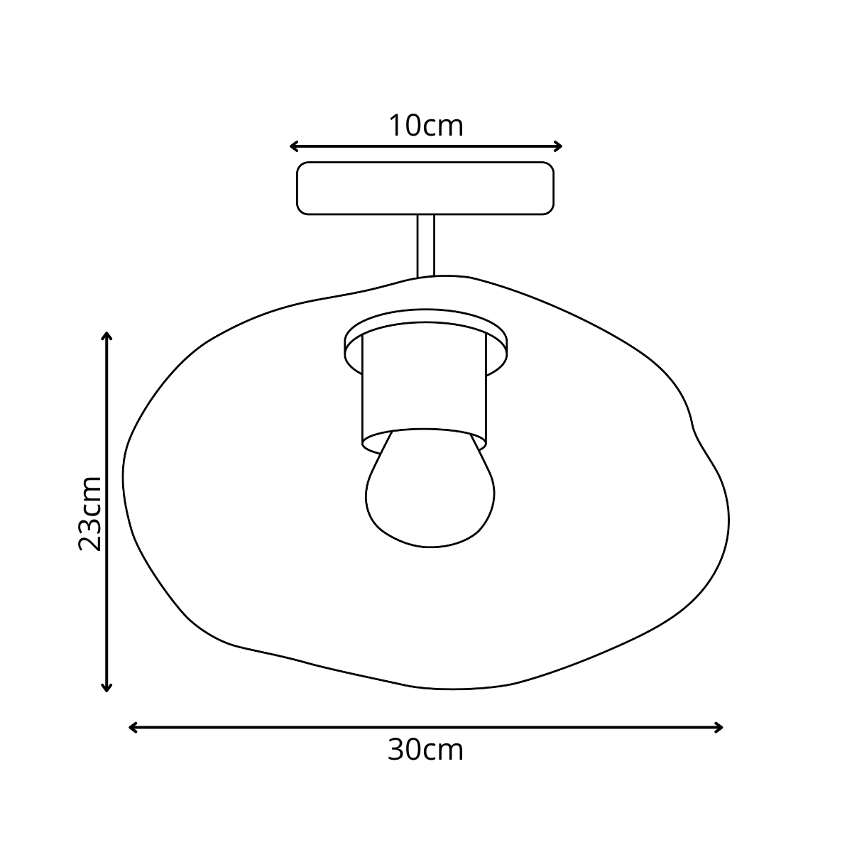 Glasloftslampe Guld med Ravfarvet Glas – Marly