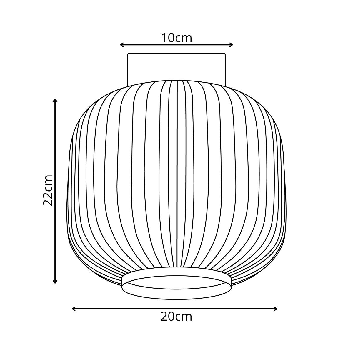 Rund loftlampe i ravfarvet glas - messing