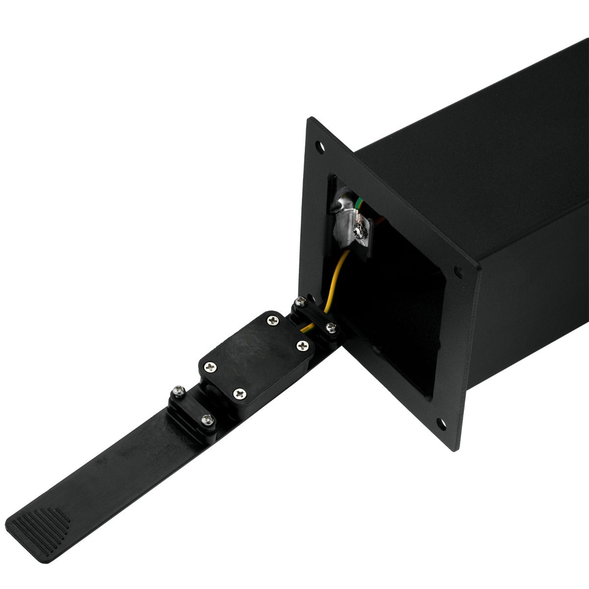 Udendørs havelampe – Firkantet stående stang 74 cm – Sort – E27-fatning