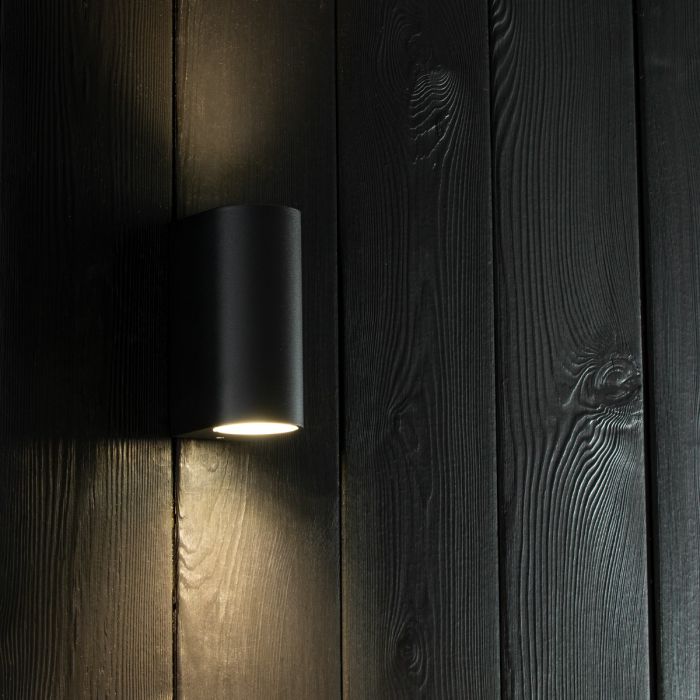 Udendørs væglampe UP & DOWN – Havefacadelampe GU10 Sort