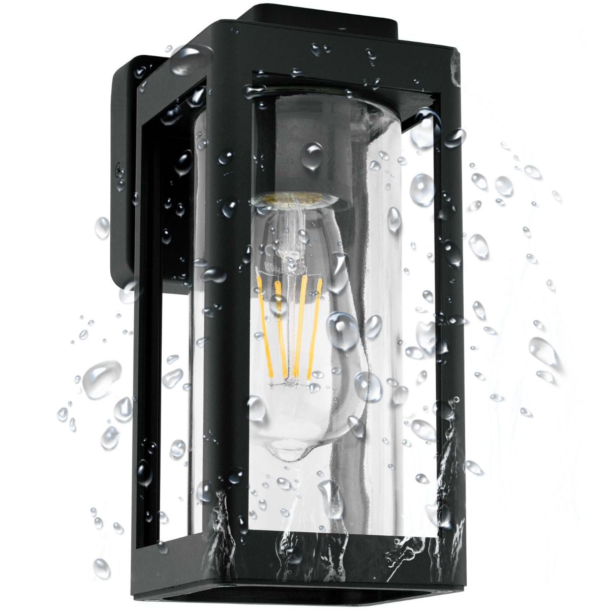 Udendørs væglampe med E27-fatning - Velegnet til have eller facade