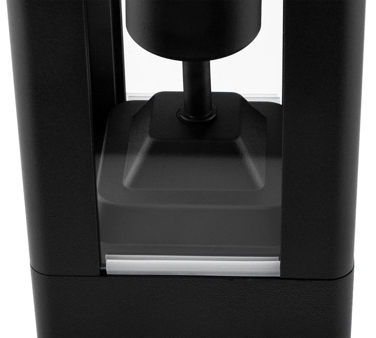 Udendørslampe til havestang - sort aluminium og glas - 50cm - E27-fatning - stående havebelysning