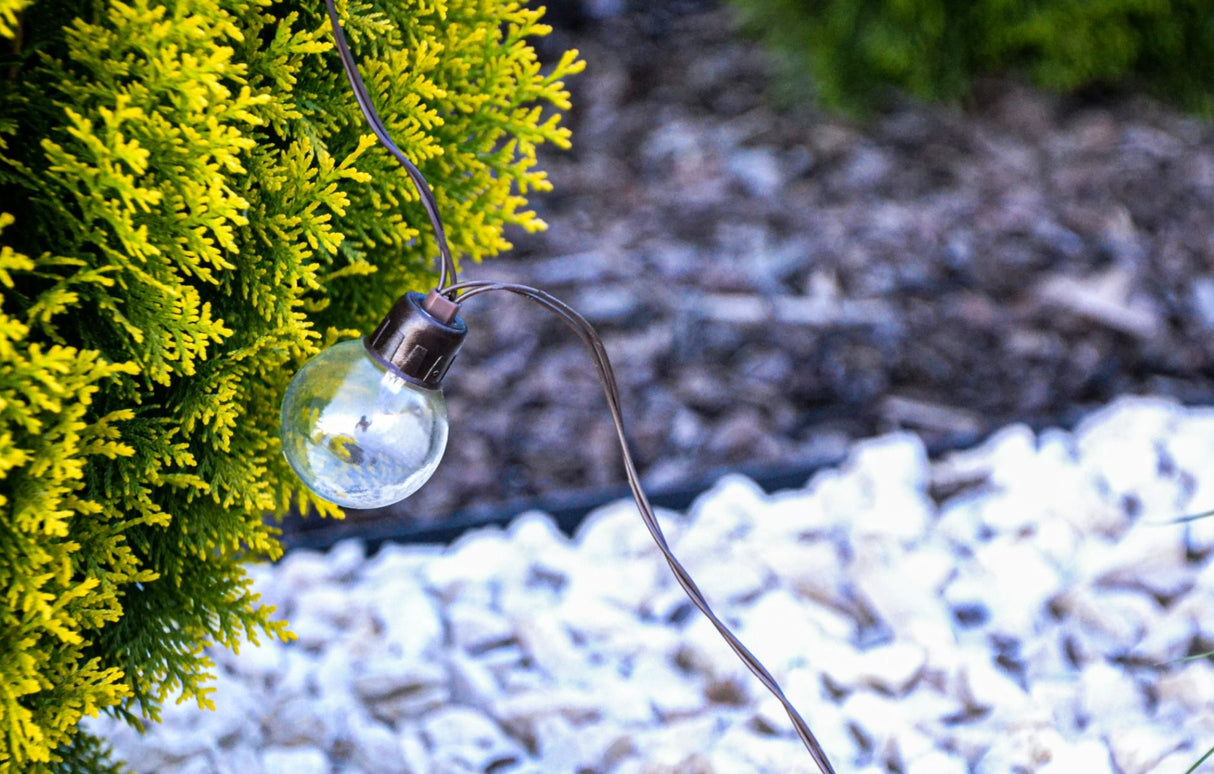 Havegirlande – 30x LED-kugler – 10,6m – Varm hvid 3000K – Vejrbestandig og dekorativ