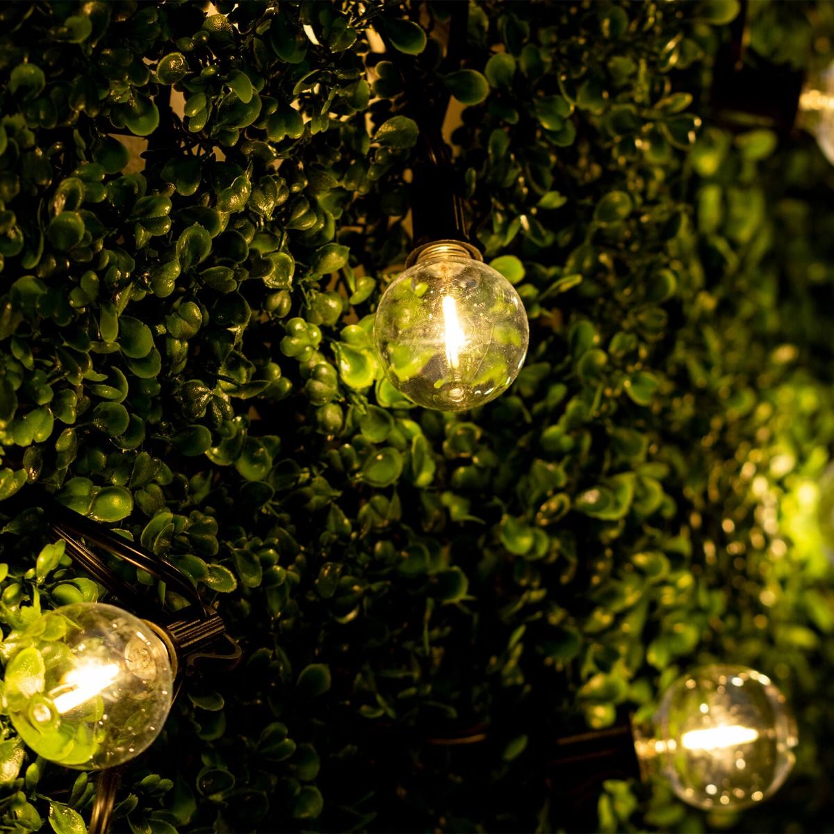 Udendørs lyskæde 15,2m – 30x LED-kugler 3000K med fjernbetjening