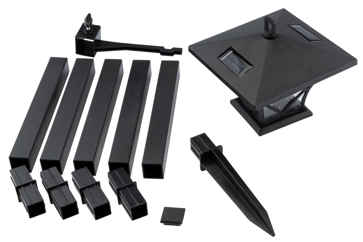 Solcelledrevet havelampe – LED udendørs lanterne – 150 cm