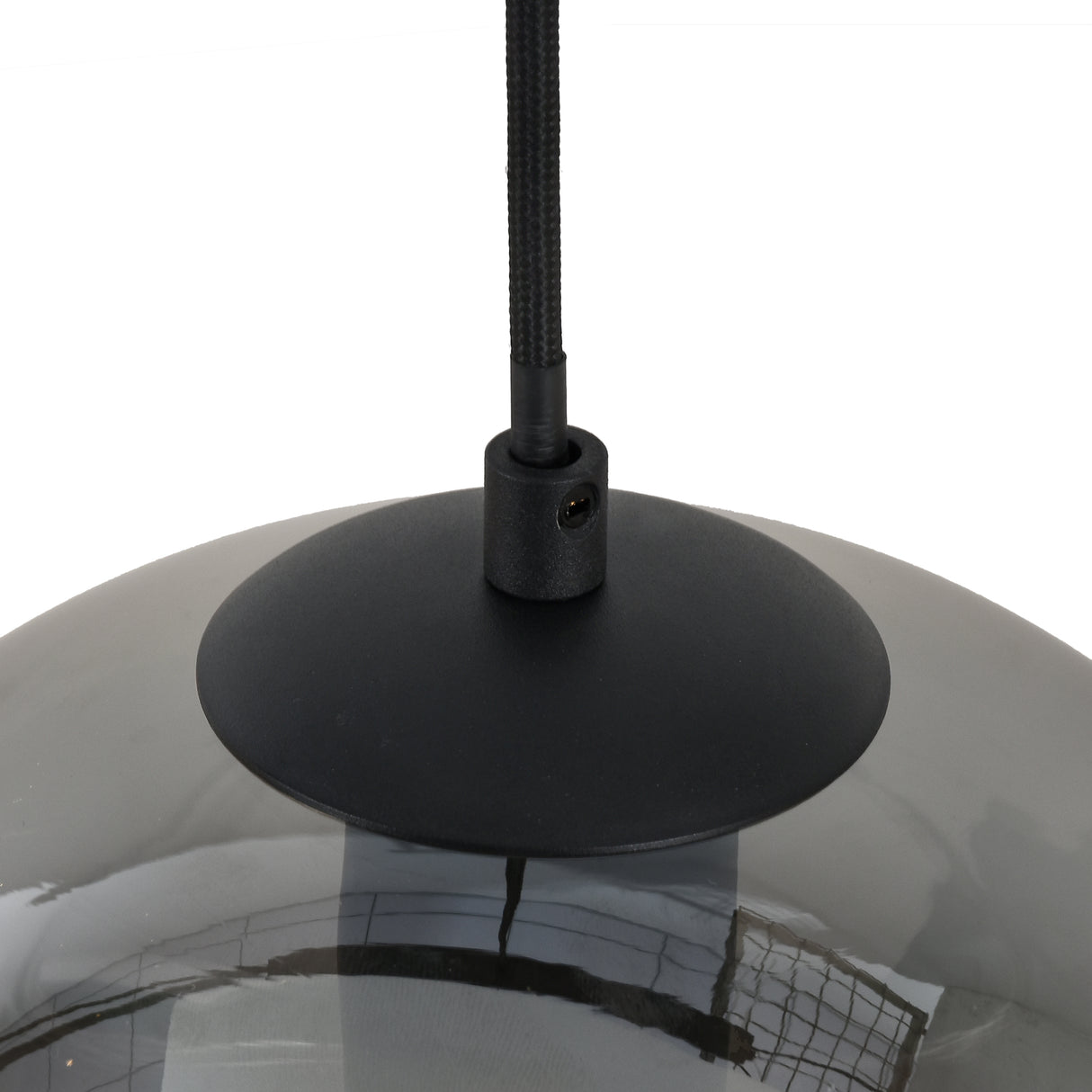 Sort pendellampe med falmet glas – 3 aflang lyskilder | Monari