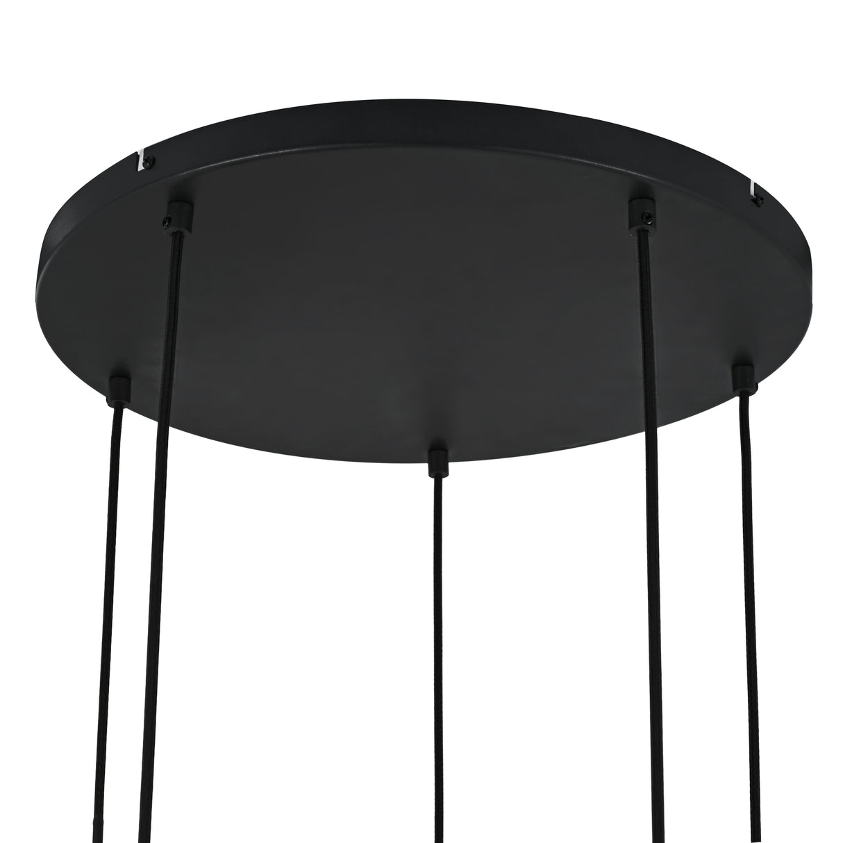 Marie pendellampe - Sort med falmet glas - 5 lyspunkter - Rund