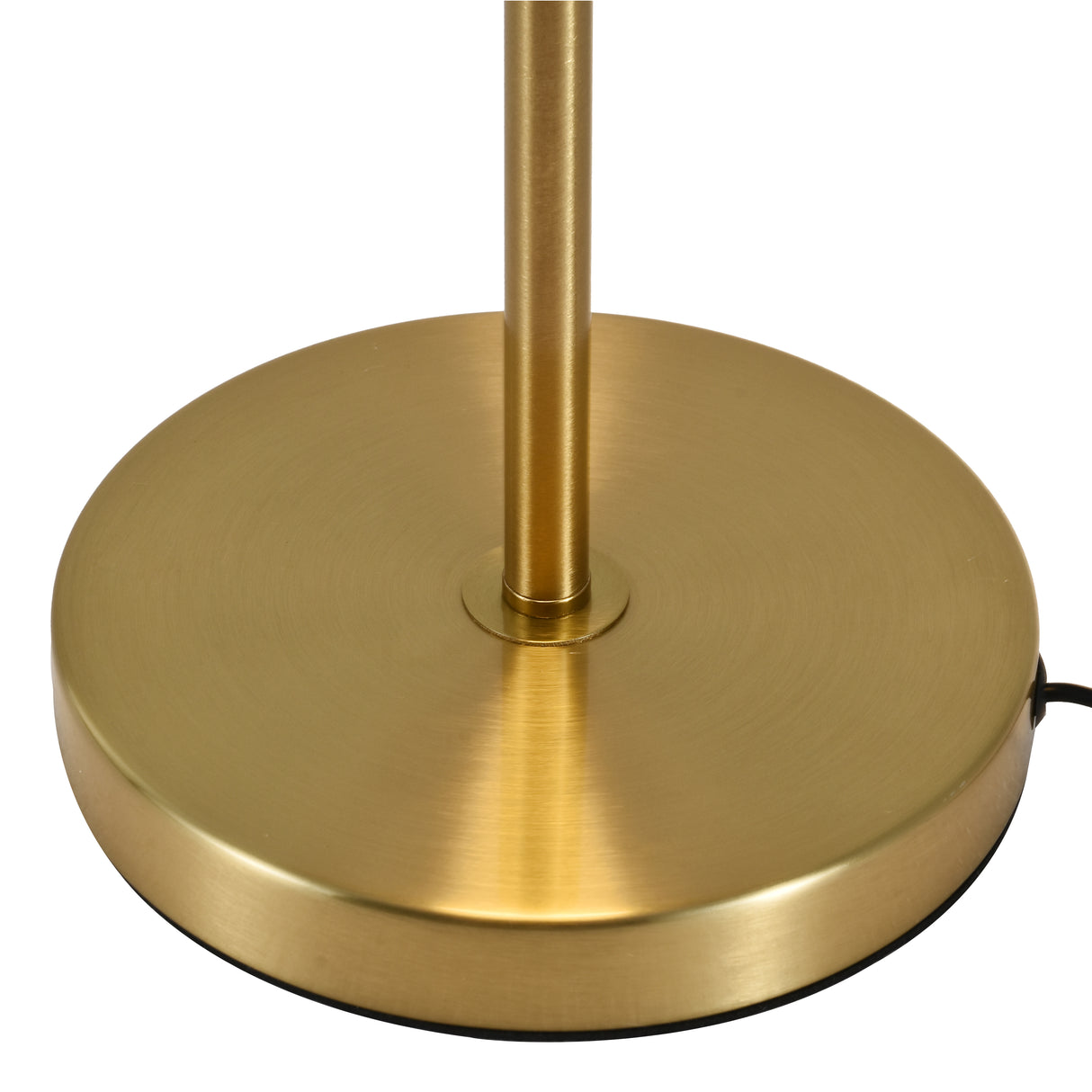 Lune bordlampe - Messing med ravfarvet glas - Integreret lyskilde