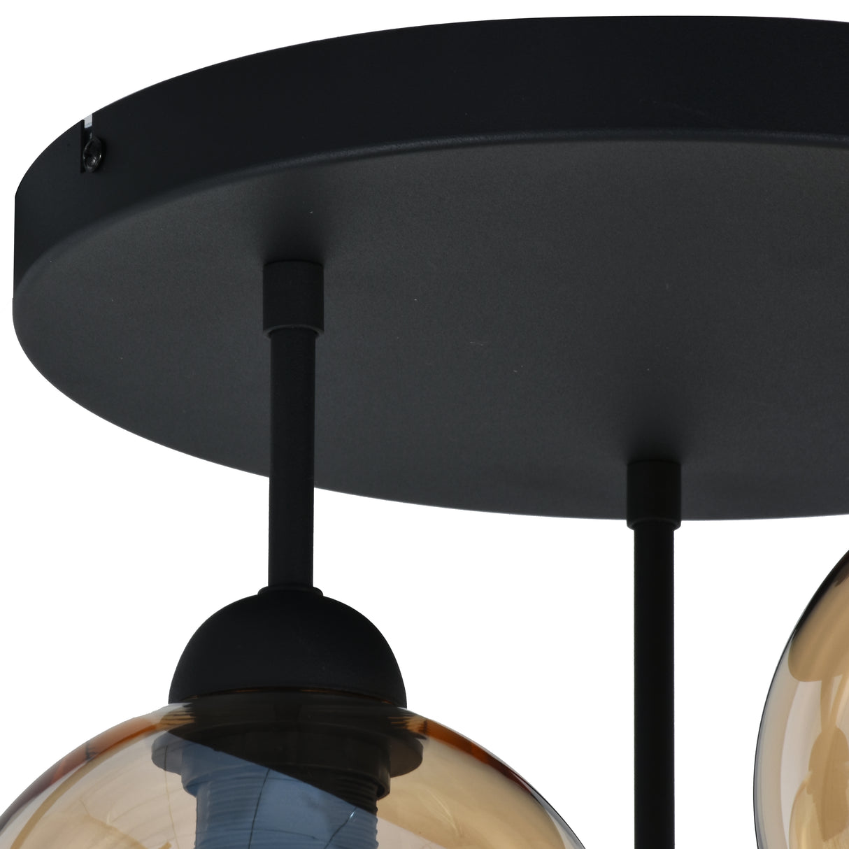 Loftlampe Industriel 3-Pærer Rav Kugle Stue, Soveværelse