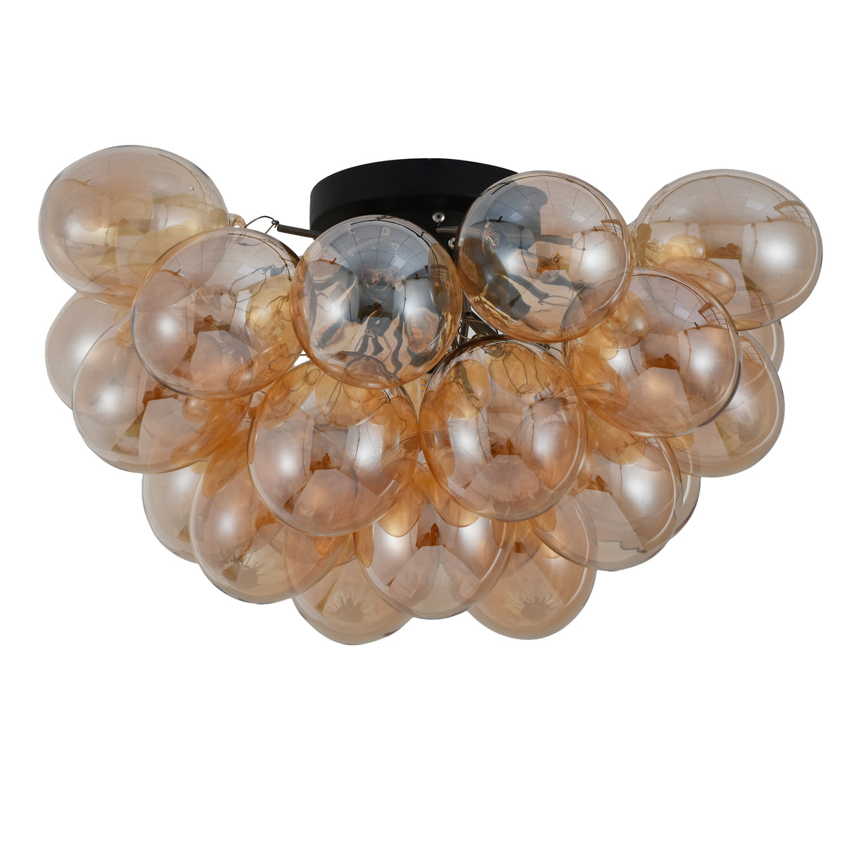 Loftlampe Grape – Moderne ravfarvet glaslampe