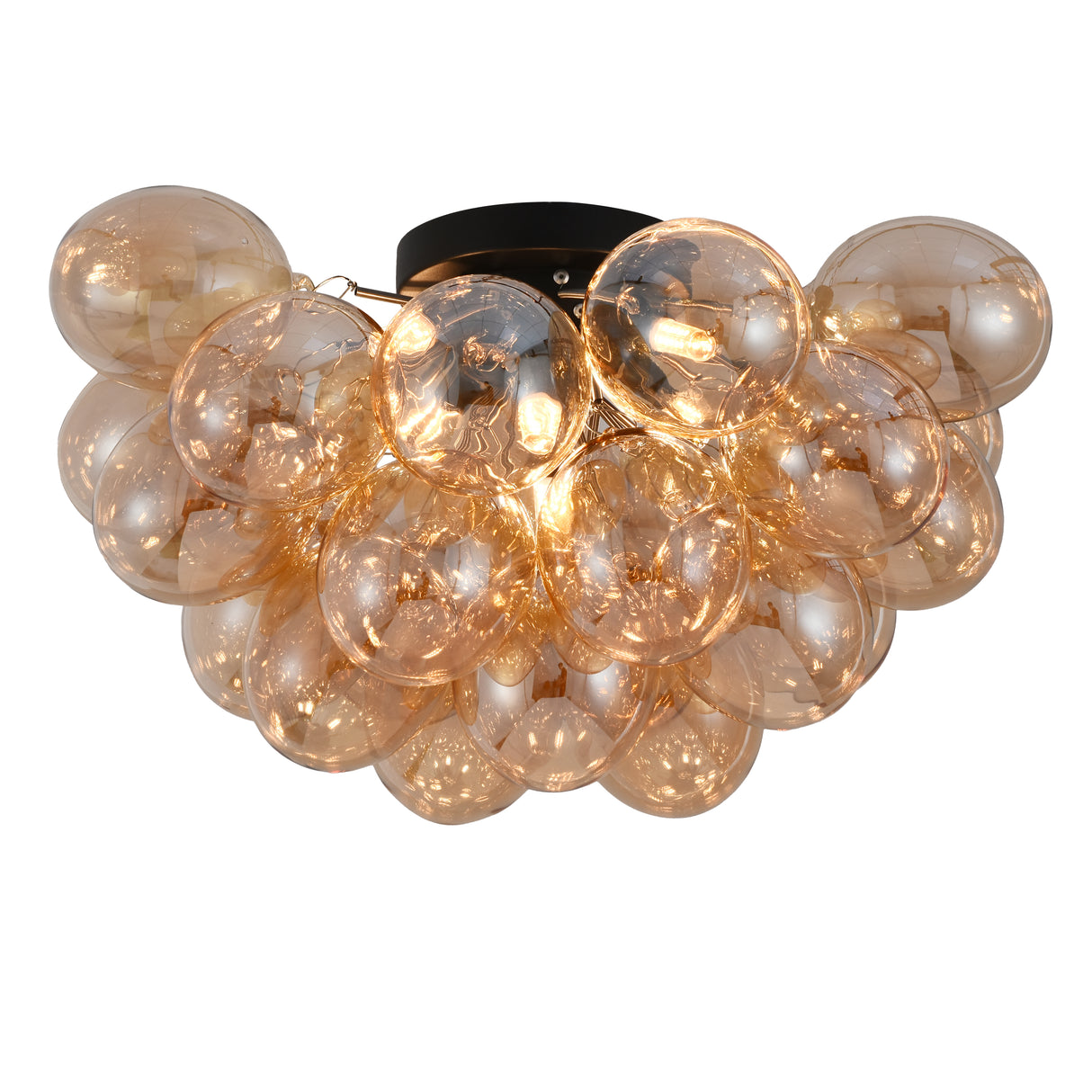 Loftlampe Grape – Moderne røgfarvet glaslampe