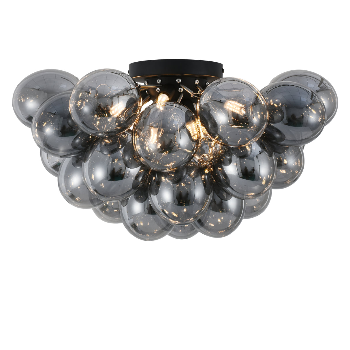 Loftlampe Grape – Moderne ravfarvet glaslampe