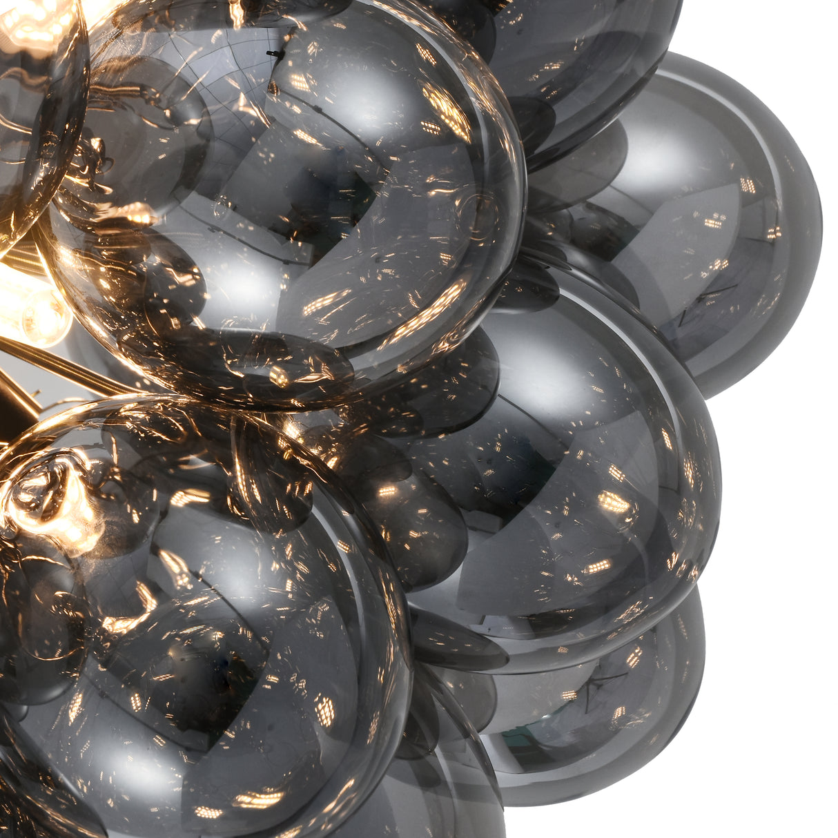 Loftlampe Grape – Moderne røgfarvet glaslampe