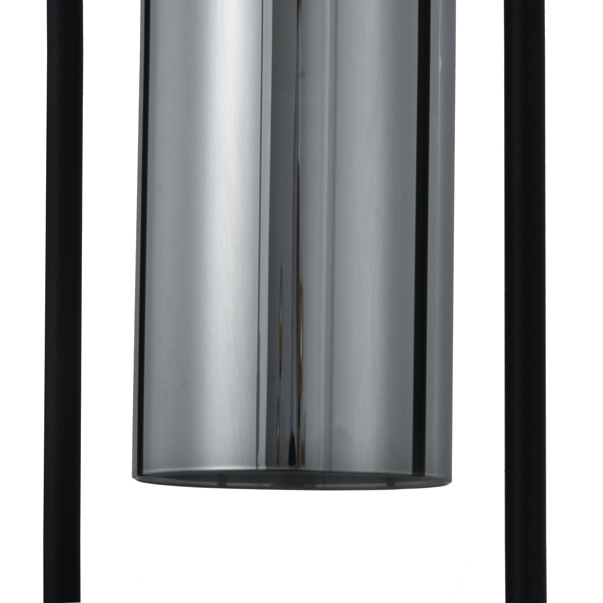 Bordlampe Tess - Sort med røgfarvet glas