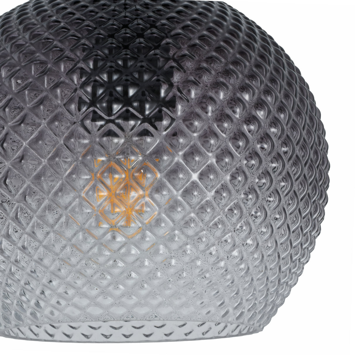 Lisa Pendellampe – 3 Lys – Ribbet Falmet Glas