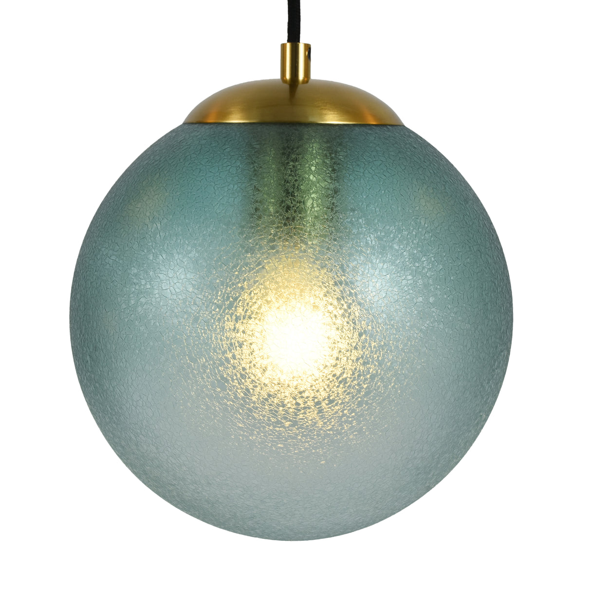 Noor pendellampe - 5 farvede kugler med sort/messing