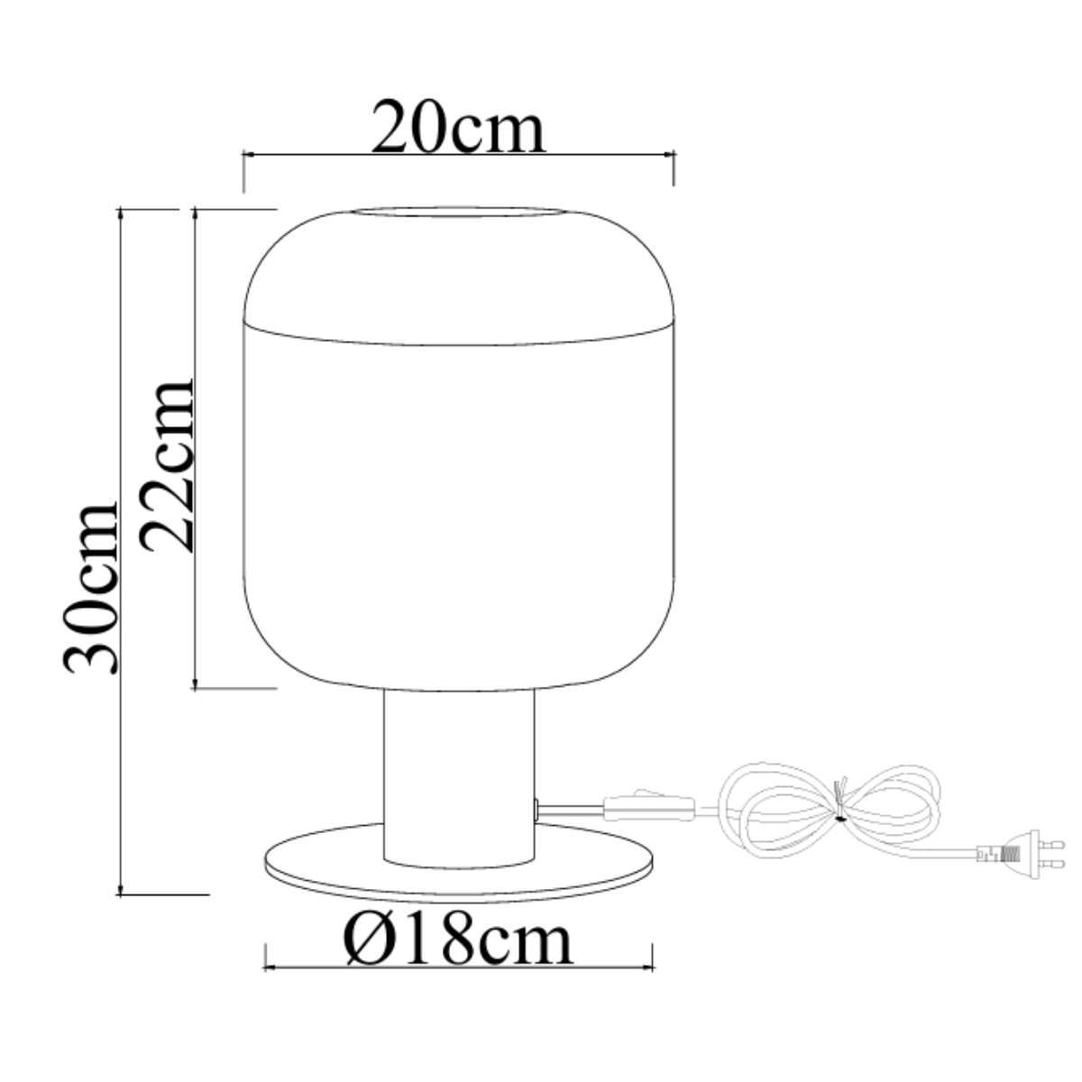 Laura bordlampe - Messing med røgfarvet glas