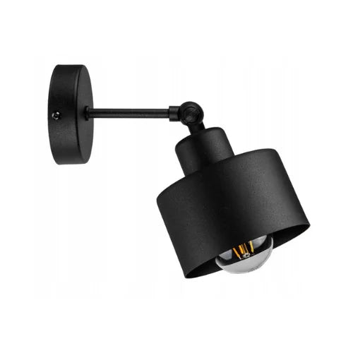 Zwarte wandlamp industrieel met metalen frame woonkamer