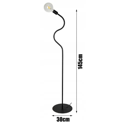 vloerlamp zwart metaal industrieel voor woonkamer of hal