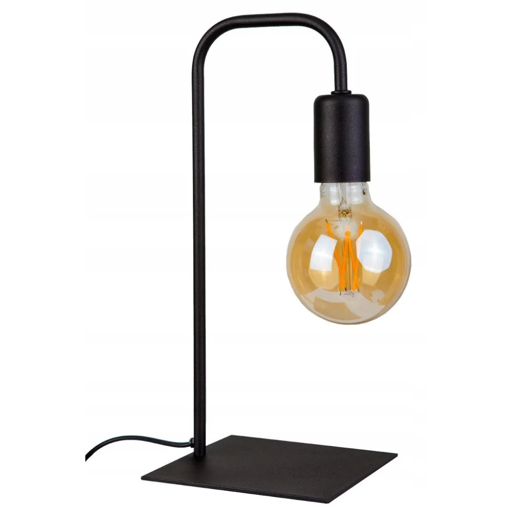 zwart industrieel nachtlampje voor slaapkamer tafellamp