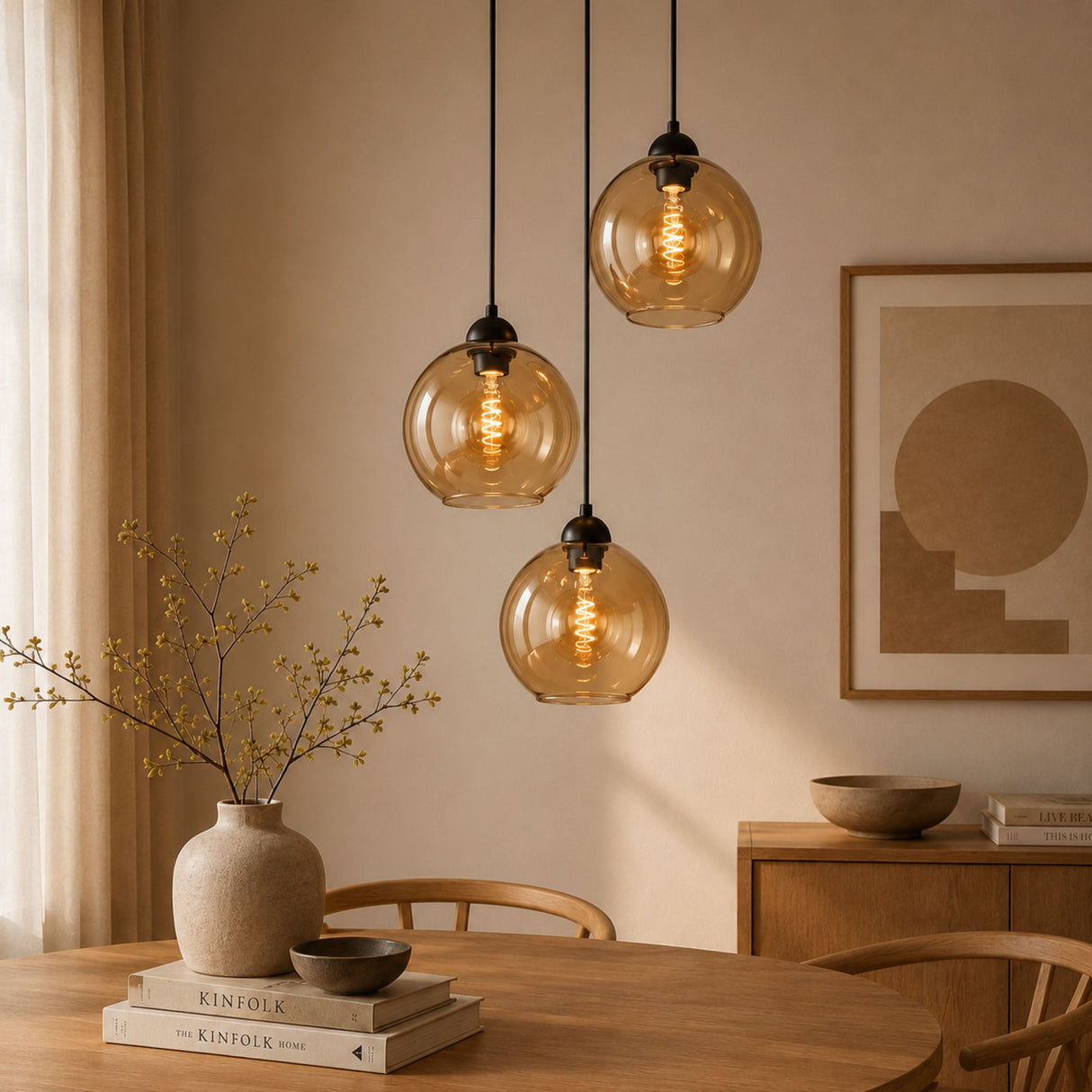 Pendel Janneke – 3 Lys Glaskugler