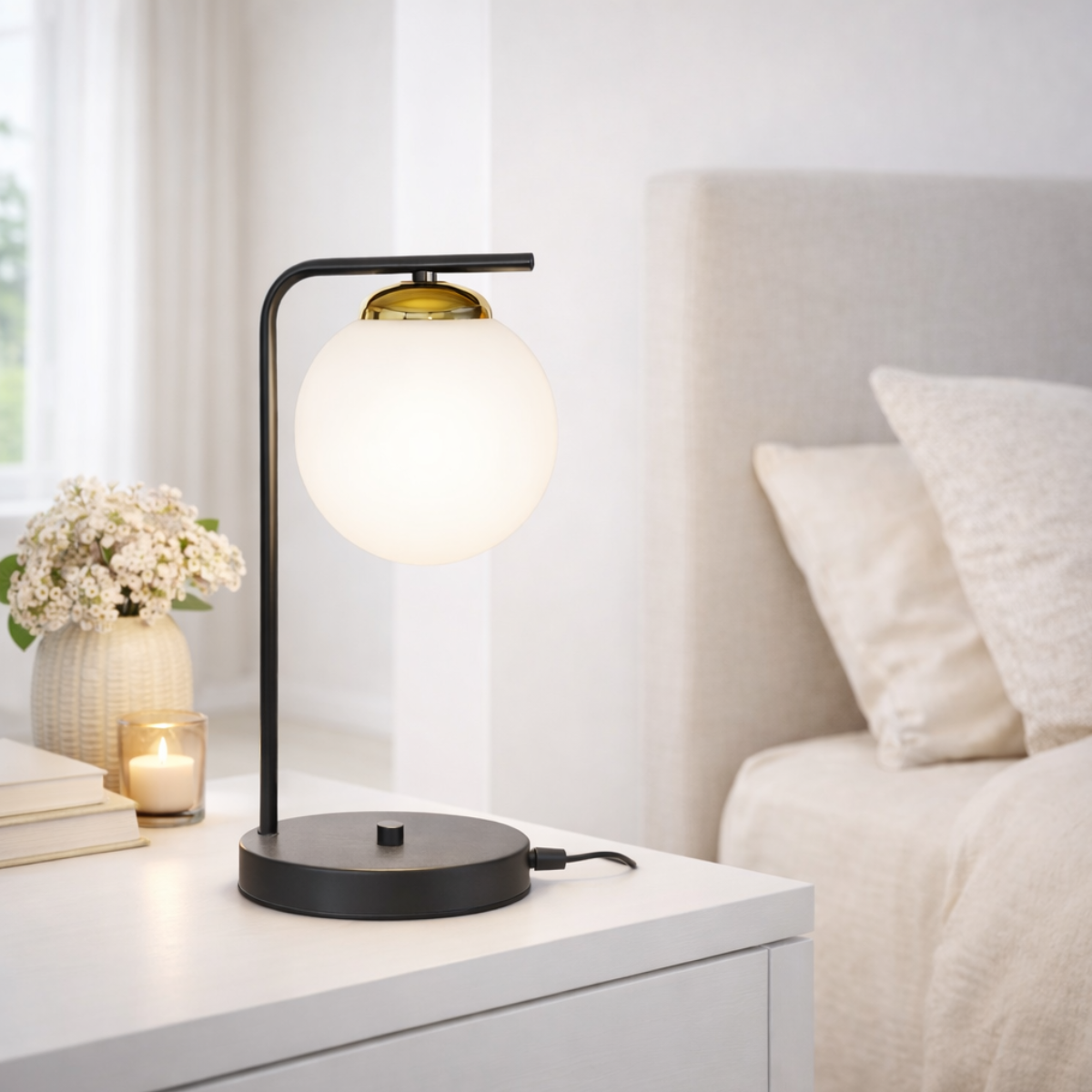 Industriel bordlampe 'Golden touch'