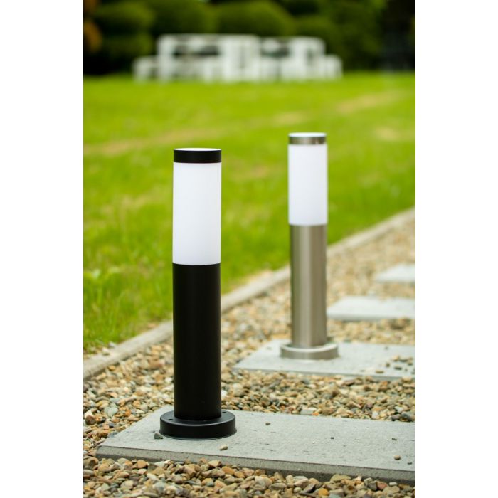 Stående udendørslampe – E27-fatning – rustfrit stål – 45 cm