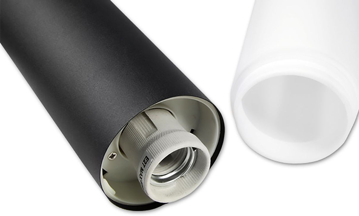 Sort havelampe – E27 udendørsbelysning, 65 cm