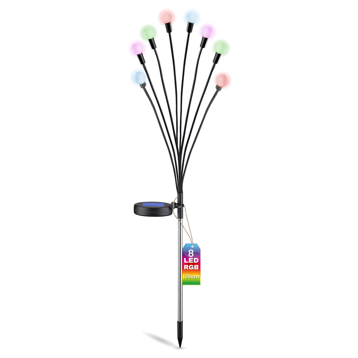 Solcellehavelampe TULIO – LED – Dekorativ spydlampe – Mælkebøttedesign