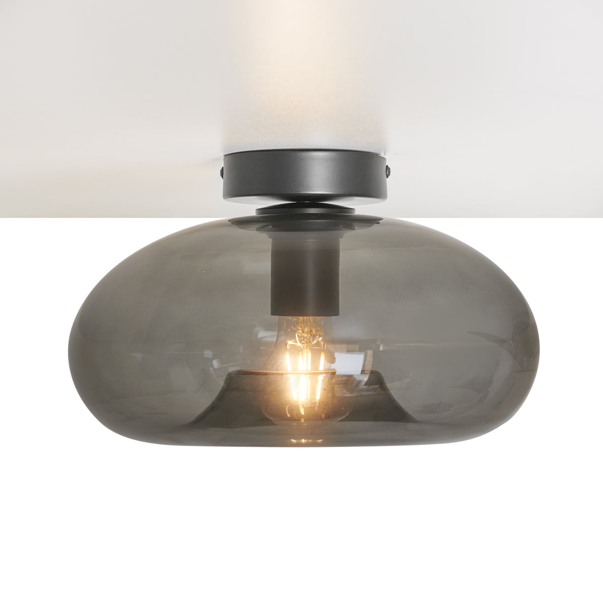 Design loftslampe Art Deco Sort røg -