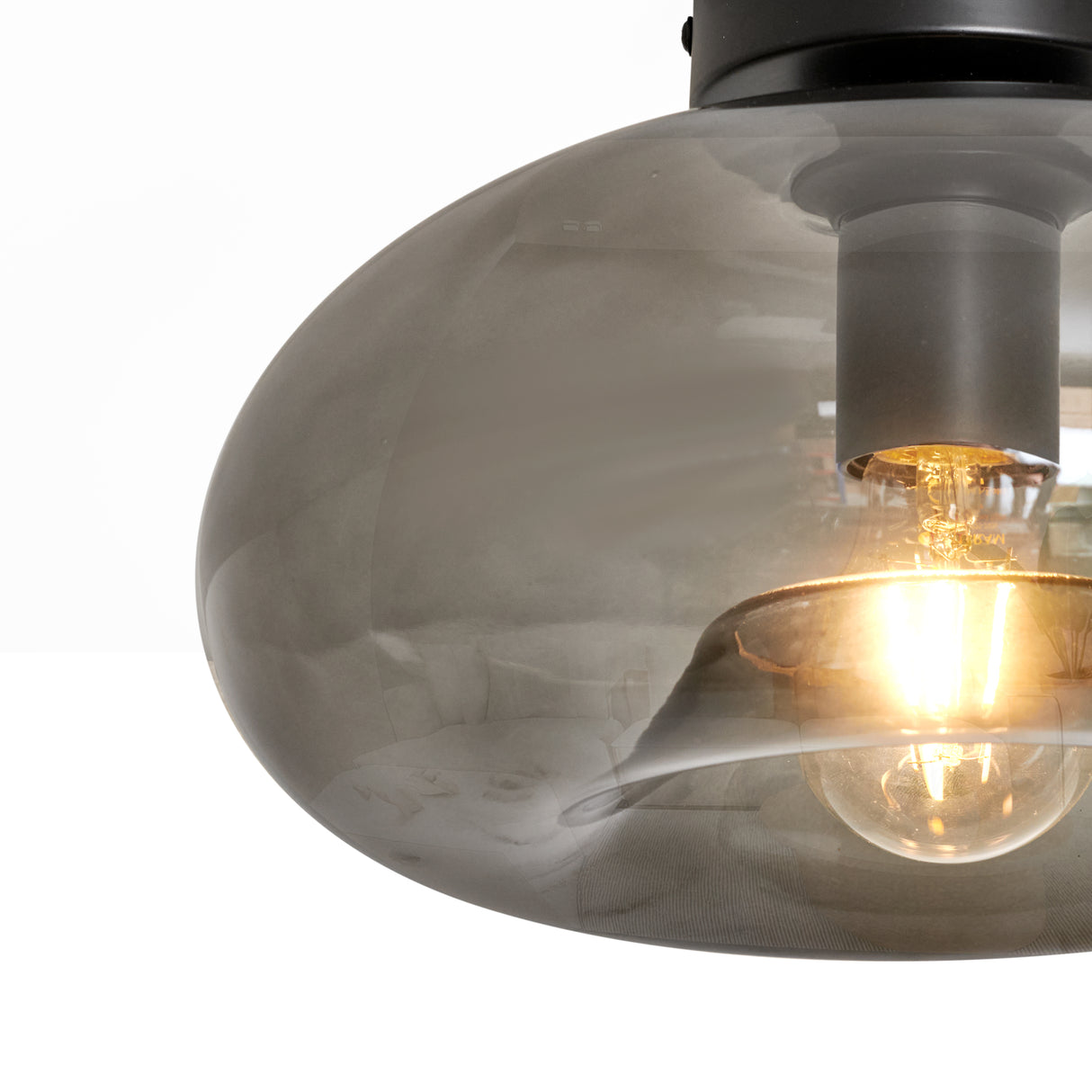 Design loftslampe Art Deco Sort røg -