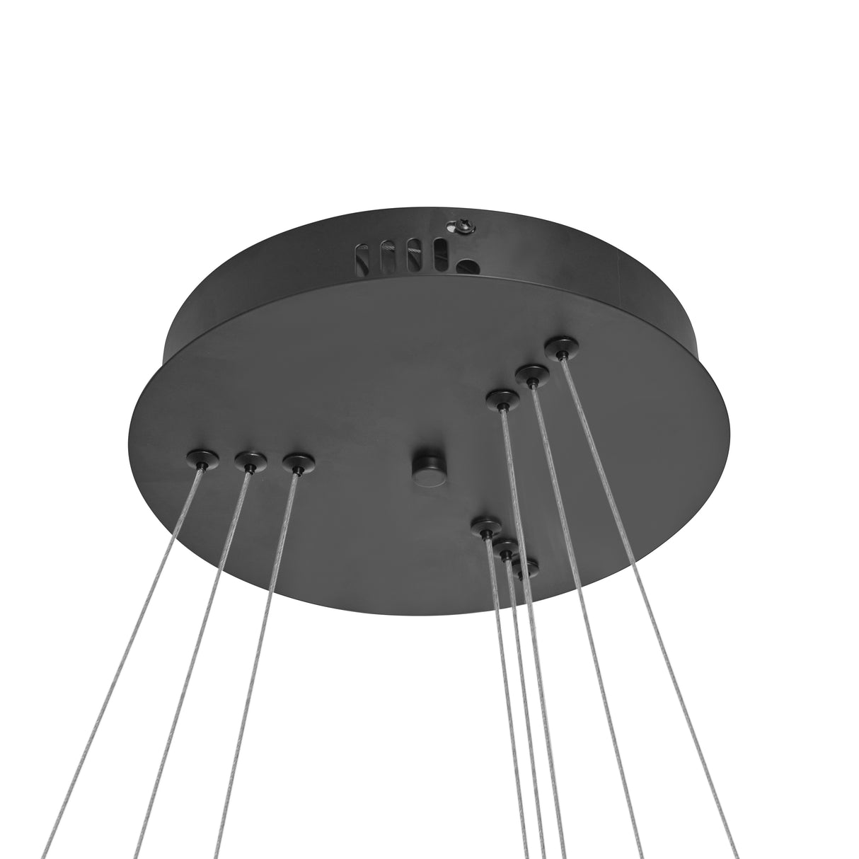 Design Hængelampe Sort - LED 3 farver - Tre ringe - Justerbar i højden - Spisestue - Stue