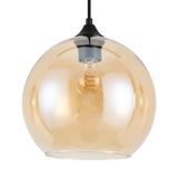 Hanglamp Langwerpig Amberglas 3-Lichts Ø25