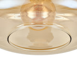 Plafondlamp Amber Glas – Modern Design met Zwarte Fitting