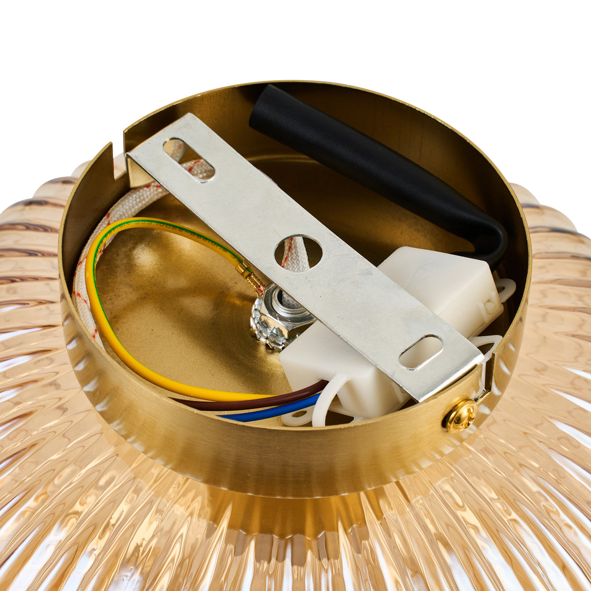 Rund loftlampe - smoke