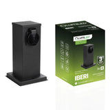 Udendørsstolpe med stikkontakt – Stående – 230V – 22 cm – 2x jordet udendørs stikkontakt