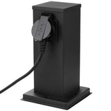 Udendørsstolpe med stikkontakt – Stående – 230V – 22 cm – 2x jordet udendørs stikkontakt