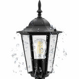 Udendørslampe – Havelanterne på stang – E27-fatning – 42 cm høj – sort