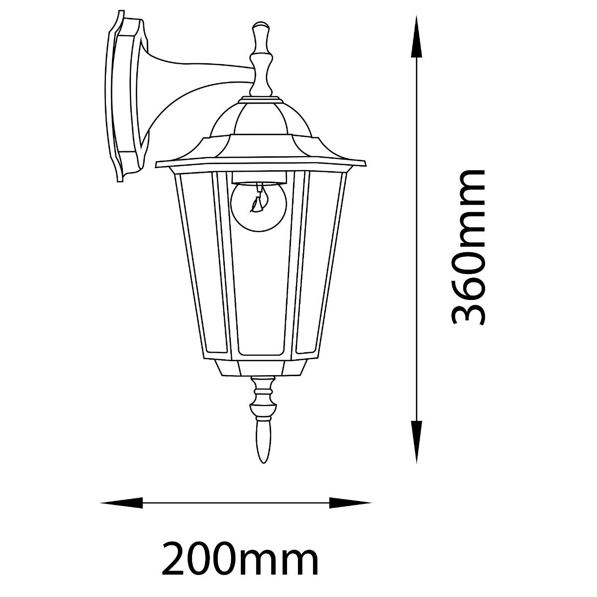 Udendørs væglampe Lantern – Facadebelysning med E27-fatning