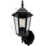 Klassisk udendørs facadelampe – sort, E27 væglanterne