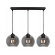 Industriële smoke glas hanglamp zwart woonkamer