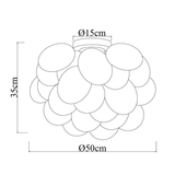 Loftlampe Grape – Moderne røgfarvet glaslampe