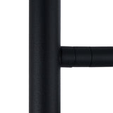 Gulvlampe Fleur - Sort med røgfarvet glas - 3 lys
