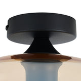Design loftslampe Art Deco Sort røg -