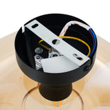 Design loftslampe Art Deco Sort røg -